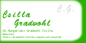 csilla gradwohl business card